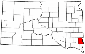 South Dakota Map showing Lincoln County
