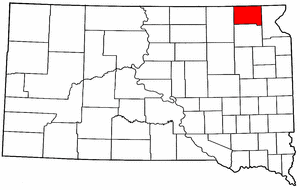 South Dakota Map showing Marshall County
