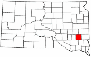South Dakota Map showing McCook County