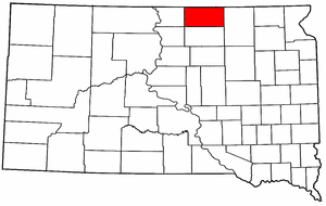 South Dakota Map showing McPherson County