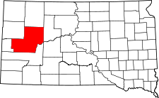 South Dakota Map showing Meade County
