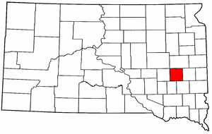 South Dakota Map showing Miner County