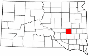 South Dakota Map showing Sanborn County