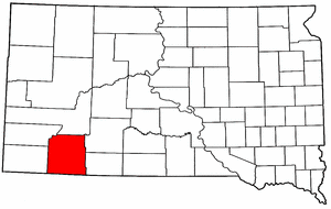 South Dakota Map showing Shannon County