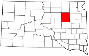 South Dakota Map showing Spink County