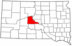 South Dakota Map showing Stanley County