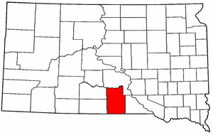 South Dakota Map showing Tripp County