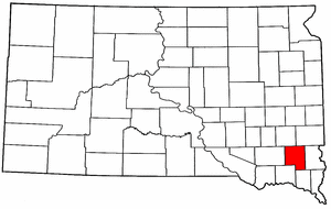 South Dakota Map showing Turner County