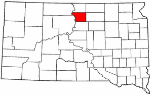 South Dakota Map showing Walworth County
