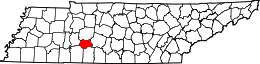Tennessee Map showing Lewis County