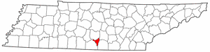 Tennessee Map showing Moore County