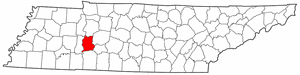 Tennessee Map showing Perry County