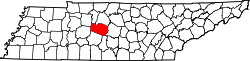 Tennessee Map showing Williamson County