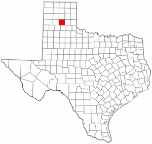 Texas Map showing Armstrong County