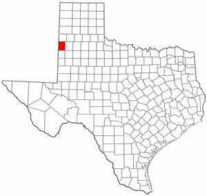 Texas Map showing Bailey County