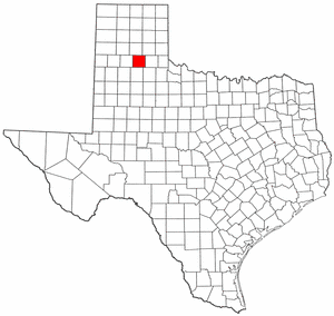 Texas Map showing Briscoe County