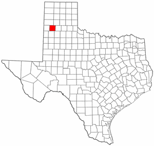 Texas Map showing Castro County