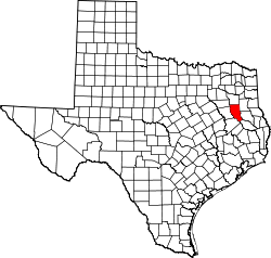 Texas Map showing Cherokee County