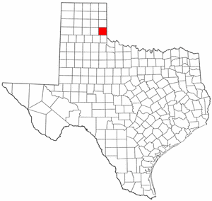 Texas Map showing Collingsworth County