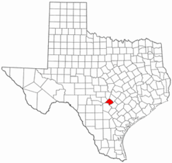 Texas Map showing Comal County