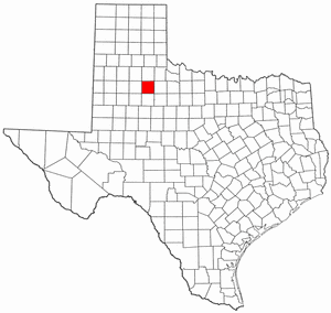 Texas Map showing Dickens County
