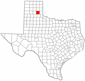 Texas Map showing Donley County