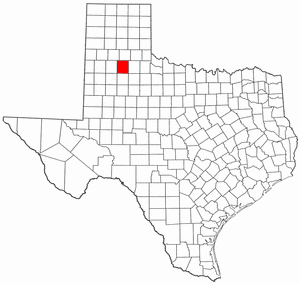 Texas Map showing Floyd County
