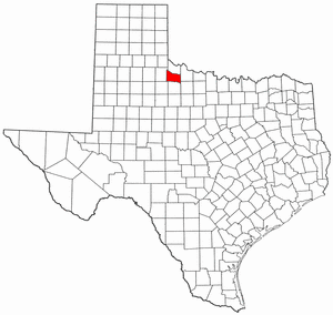 Texas Map showing Foard County