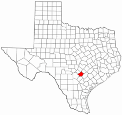 Texas Map showing Guadalupe County