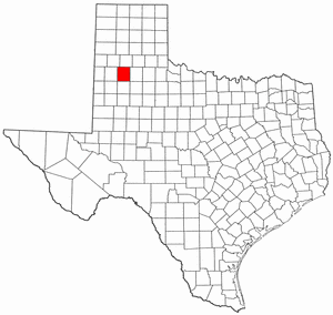 Texas Map showing Hale County