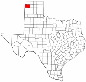 Texas Map showing Hartley County