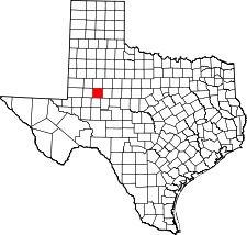 Texas Map showing Howard County