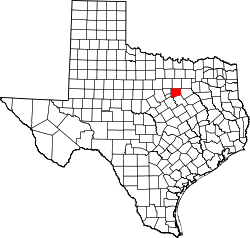 Texas Map showing Johnson County