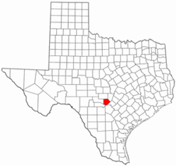 Texas Map showing Kendall County