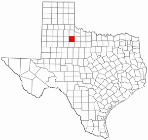 Texas Map showing King County