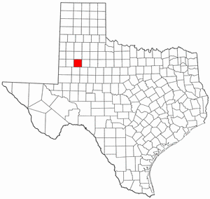 Texas Map showing Lynn County