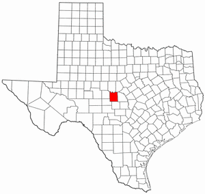 Texas Map showing McCulloch County