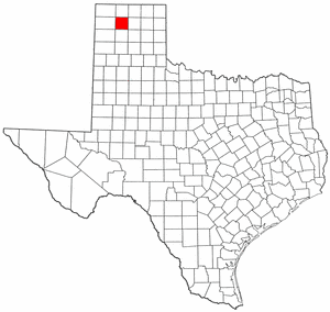 Texas Map showing Moore County