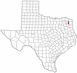 Texas Map showing Morris County