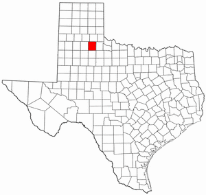Texas Map showing Motley County