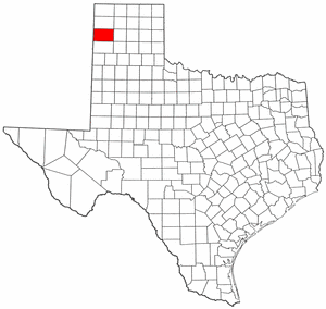 Texas Map showing Oldham County