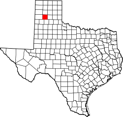 Texas Map showing Randall County