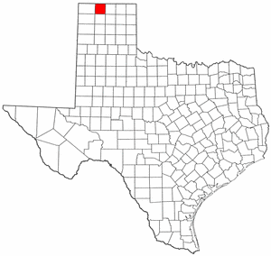Texas Map showing Sherman County
