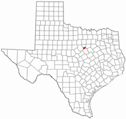 Texas Map showing Somervell County