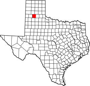 Texas Map showing Swisher County