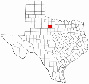 Texas Map showing Throckmorton County