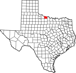 Texas Map showing Wichita County