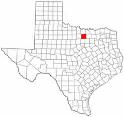 Texas Map showing Wise County