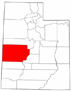 Utah Map showing Millard County