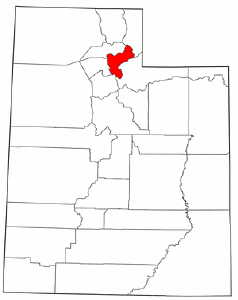 Utah Map showing Morgan County